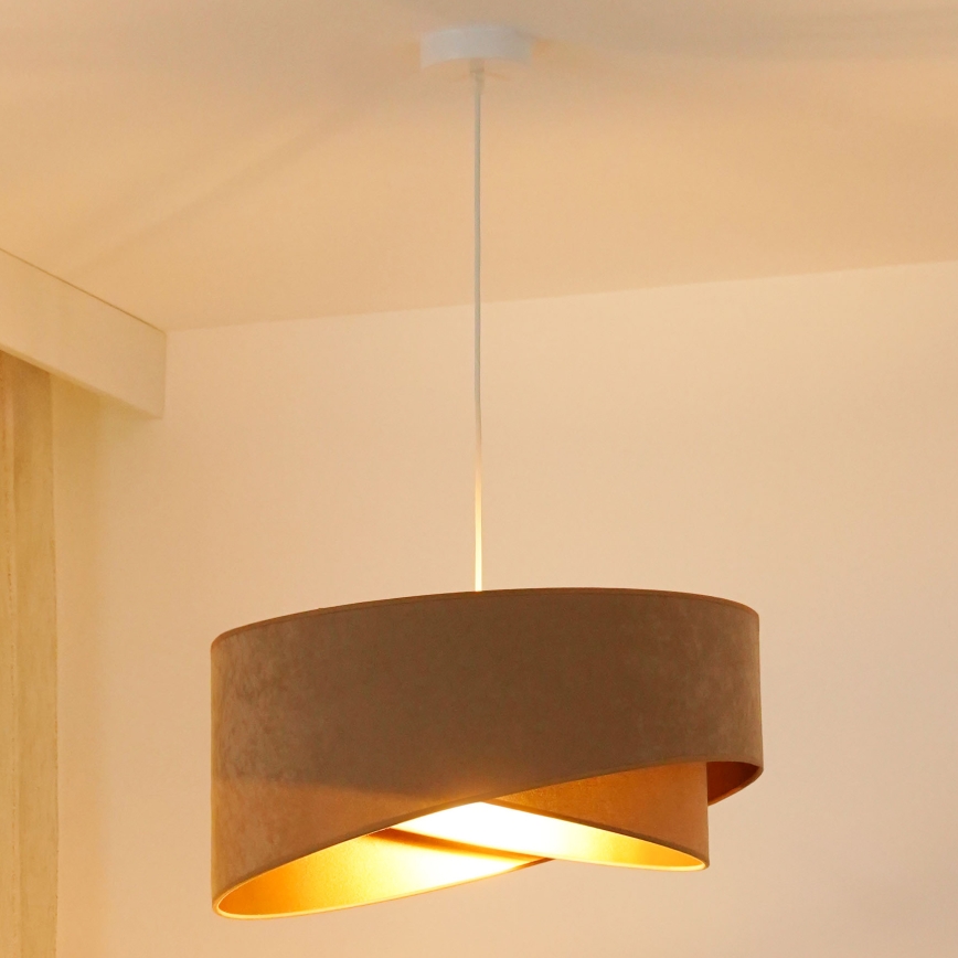 Brilagi - Suspension filaire LED LYRA 1xE27/15W/230V marron/doré