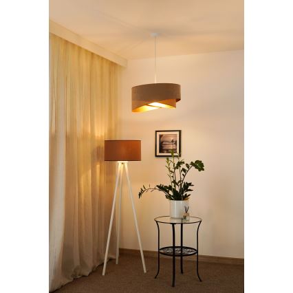 Brilagi - Suspension filaire LED LYRA 1xE27/15W/230V marron/doré