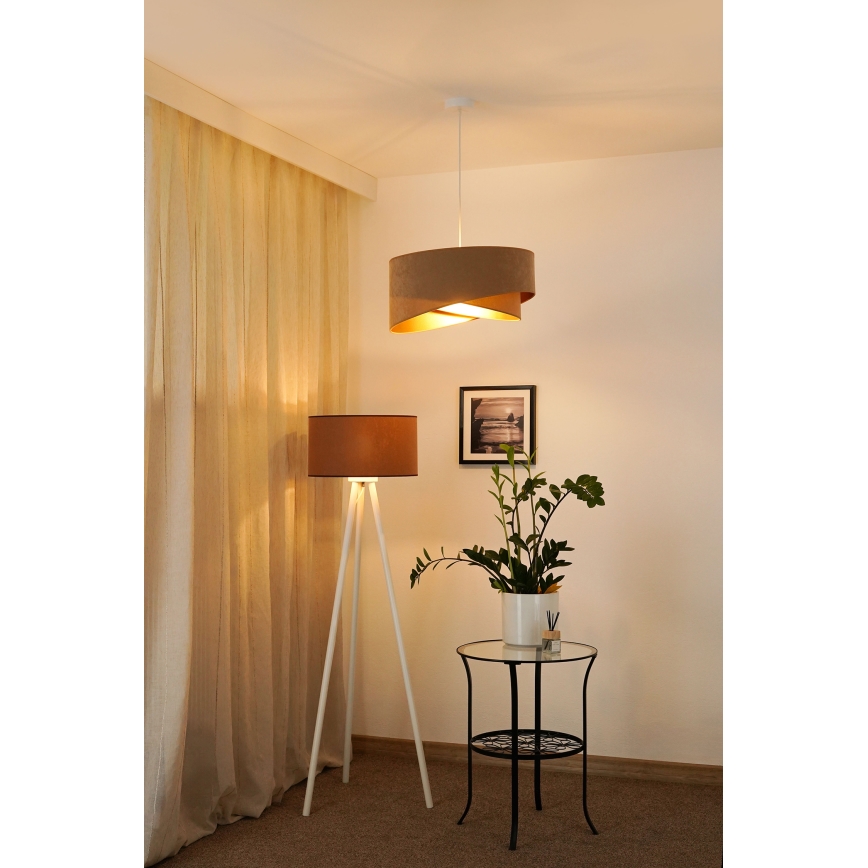 Brilagi - Suspension filaire LED LYRA 1xE27/15W/230V marron/doré