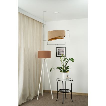 Brilagi - Suspension filaire LED LYRA 1xE27/15W/230V marron/doré