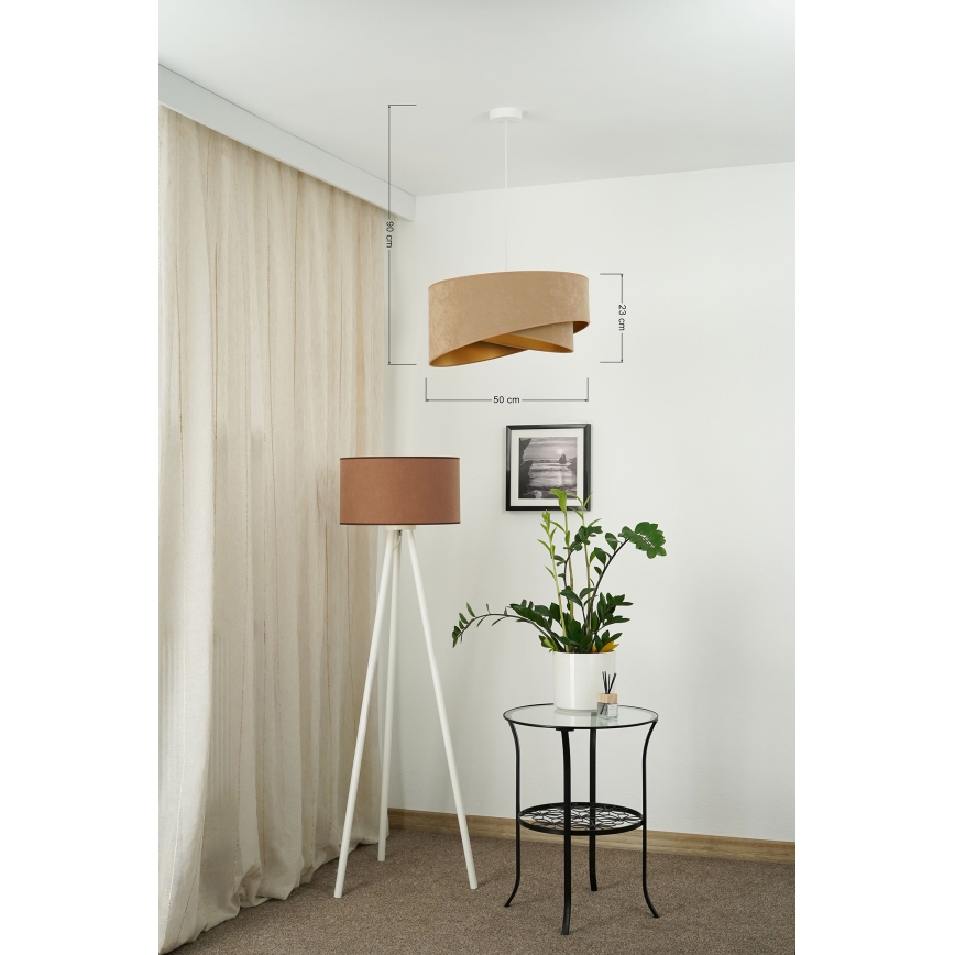 Brilagi - Suspension filaire LED LYRA 1xE27/15W/230V marron/doré