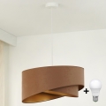 Brilagi - Suspension filaire LED LYRA 1xE27/15W/230V marron/doré
