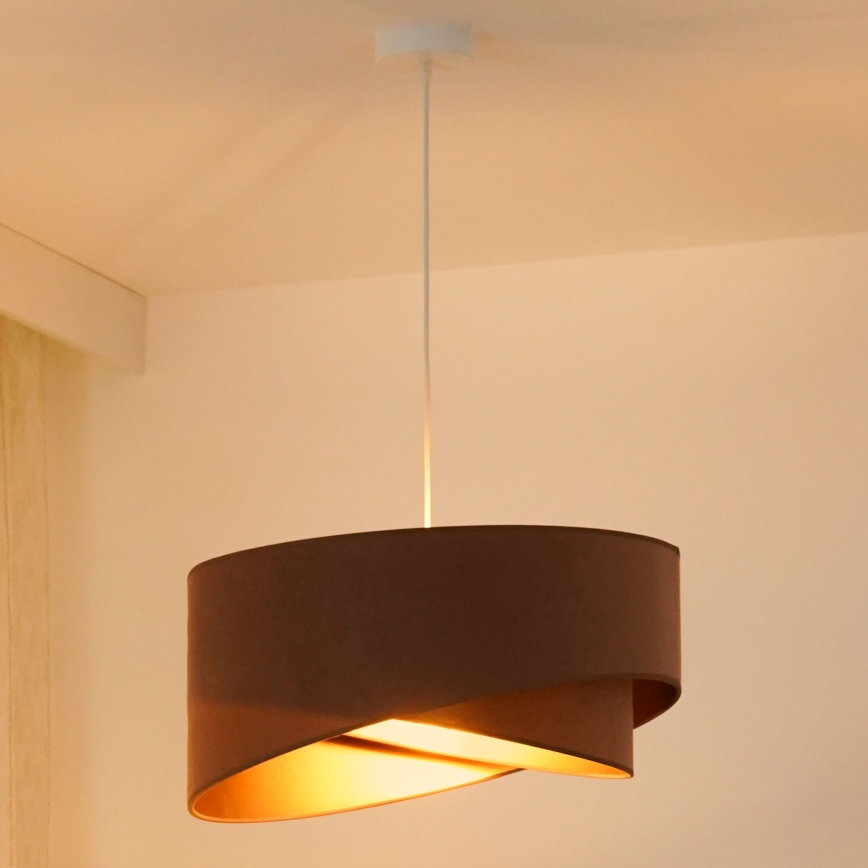 Brilagi - Suspension filaire LED LYRA 1xE27/15W/230V marron/doré