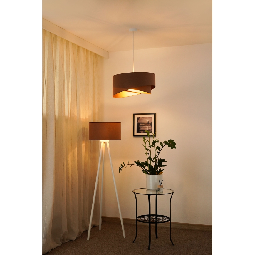 Brilagi - Suspension filaire LED LYRA 1xE27/15W/230V marron/doré