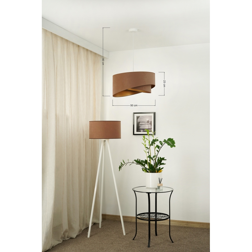 Brilagi - Suspension filaire LED LYRA 1xE27/15W/230V marron/doré