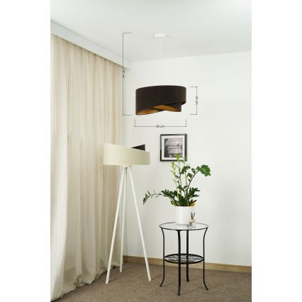 Brilagi - Suspension filaire LED LYRA 1xE27/15W/230V marron foncé/doré
