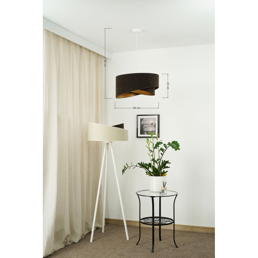 Brilagi - Suspension filaire LED LYRA 1xE27/15W/230V marron foncé/doré