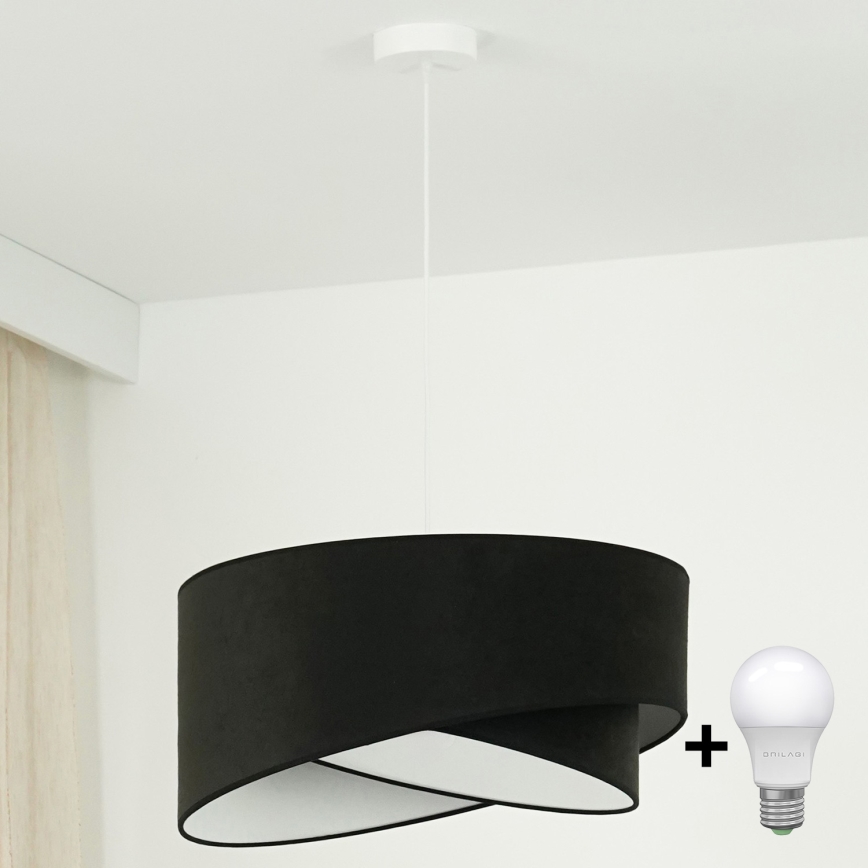 Brilagi - Suspension filaire LED LYRA 1xE27/15W/230V noir/blanc