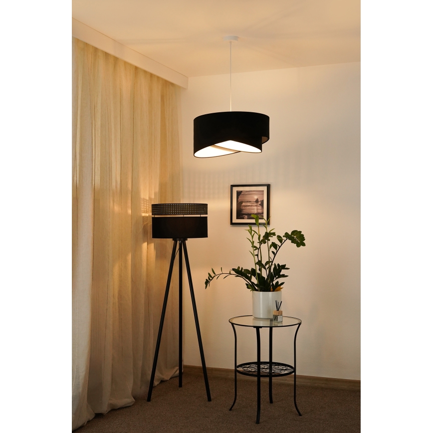 Brilagi - Suspension filaire LED LYRA 1xE27/15W/230V noir/blanc