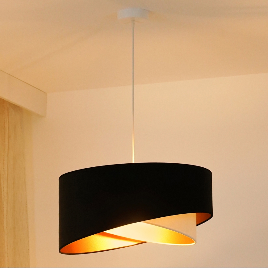 Brilagi - Suspension filaire LED LYRA 1xE27/15W/230V noir/crème/doré