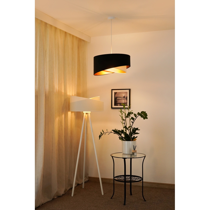 Brilagi - Suspension filaire LED LYRA 1xE27/15W/230V noir/crème/doré
