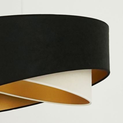 Brilagi - Suspension filaire LED LYRA 1xE27/15W/230V noir/crème/doré