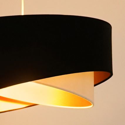 Brilagi - Suspension filaire LED LYRA 1xE27/15W/230V noir/crème/doré