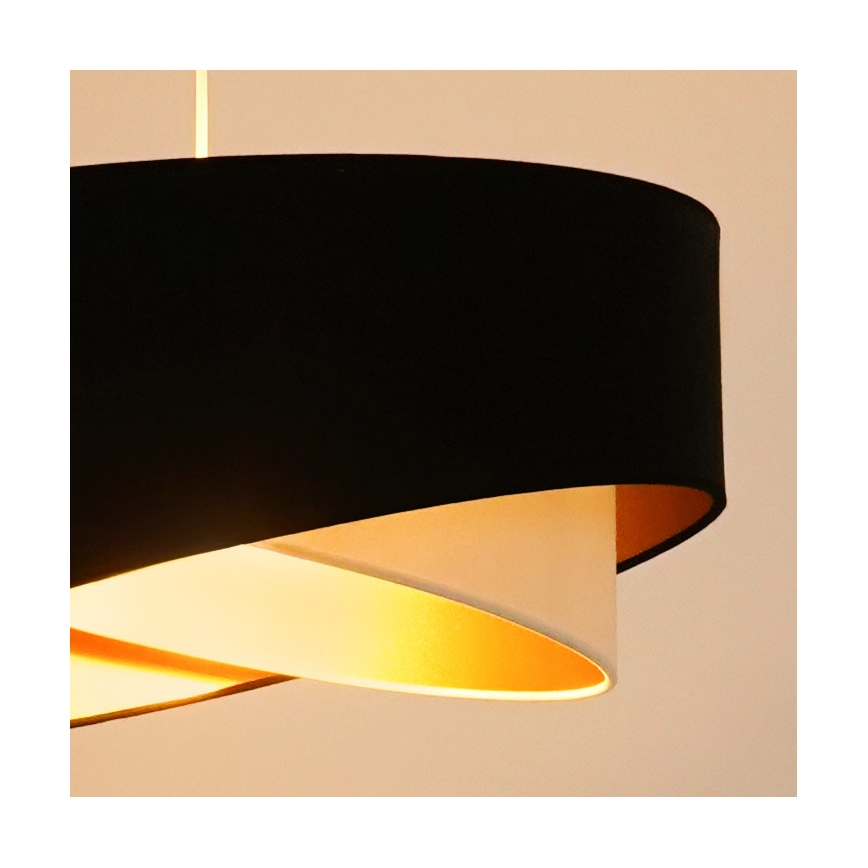 Brilagi - Suspension filaire LED LYRA 1xE27/15W/230V noir/crème/doré