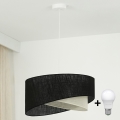 Brilagi - Suspension filaire LED LYRA 1xE27/15W/230V noir/crème