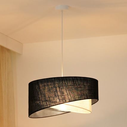 Brilagi - Suspension filaire LED LYRA 1xE27/15W/230V noir/crème