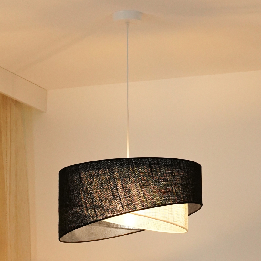 Brilagi - Suspension filaire LED LYRA 1xE27/15W/230V noir/crème