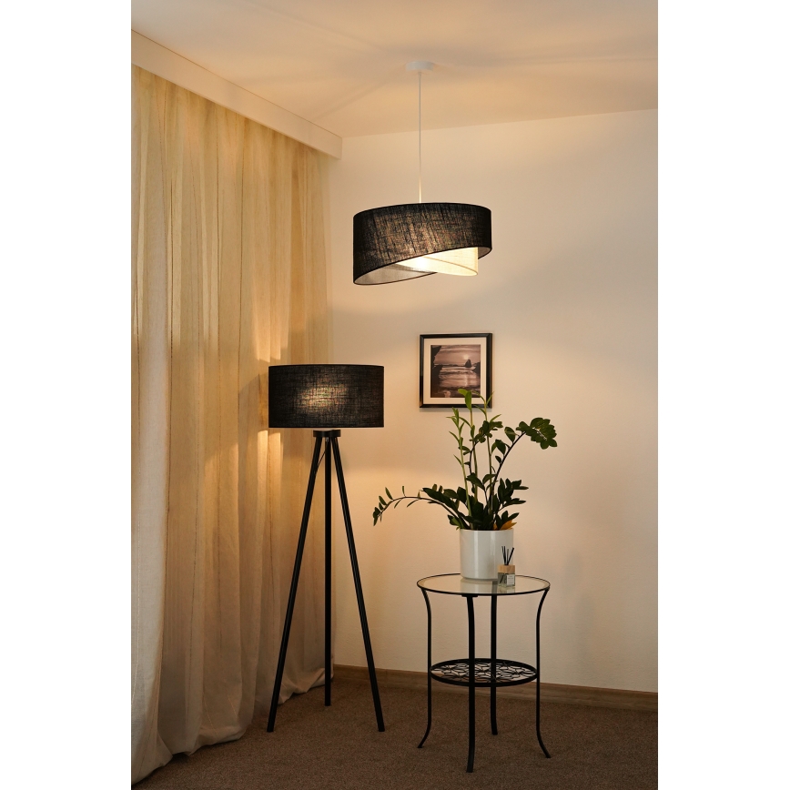 Brilagi - Suspension filaire LED LYRA 1xE27/15W/230V noir/crème