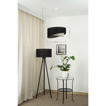 Brilagi - Suspension filaire LED LYRA 1xE27/15W/230V noir/crème