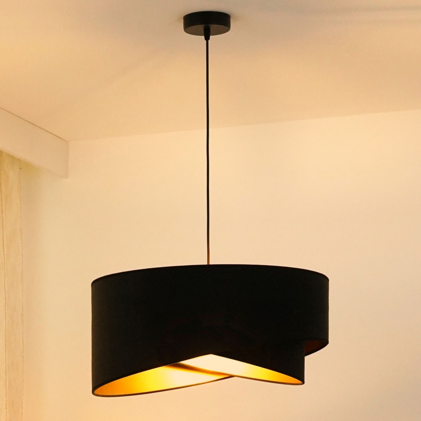 Brilagi - Suspension filaire LED LYRA 1xE27/15W/230V noir/doré