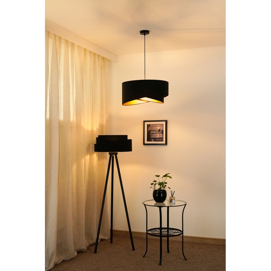 Brilagi - Suspension filaire LED LYRA 1xE27/15W/230V noir/doré