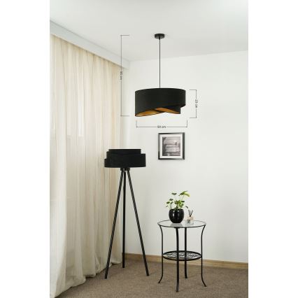 Brilagi - Suspension filaire LED LYRA 1xE27/15W/230V noir/doré