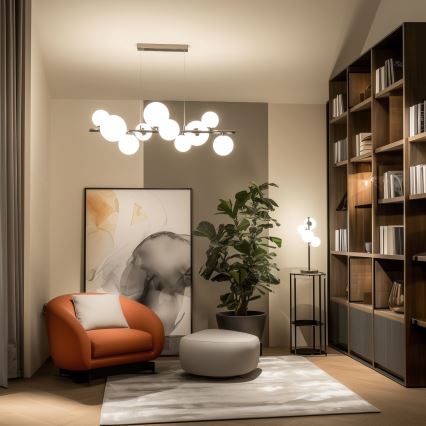 Brilagi - Suspension filaire LED MILLA 10xG9/3W/230V chrome brillant/blanc