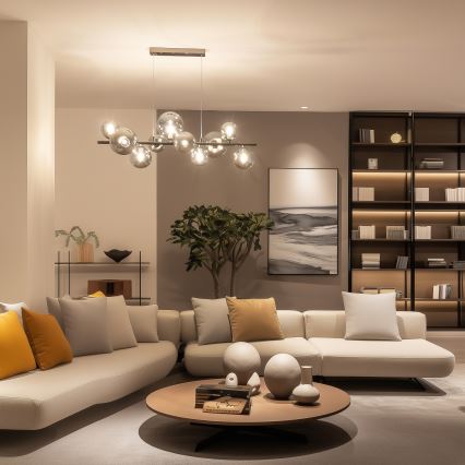 Brilagi - Suspension filaire LED MILLA 10xG9/3W/230V chrome brillant/fumé