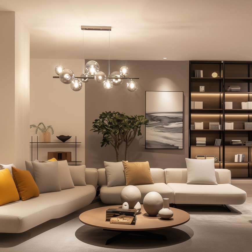 Brilagi - Suspension filaire LED MILLA 10xG9/3W/230V chrome brillant/fumé