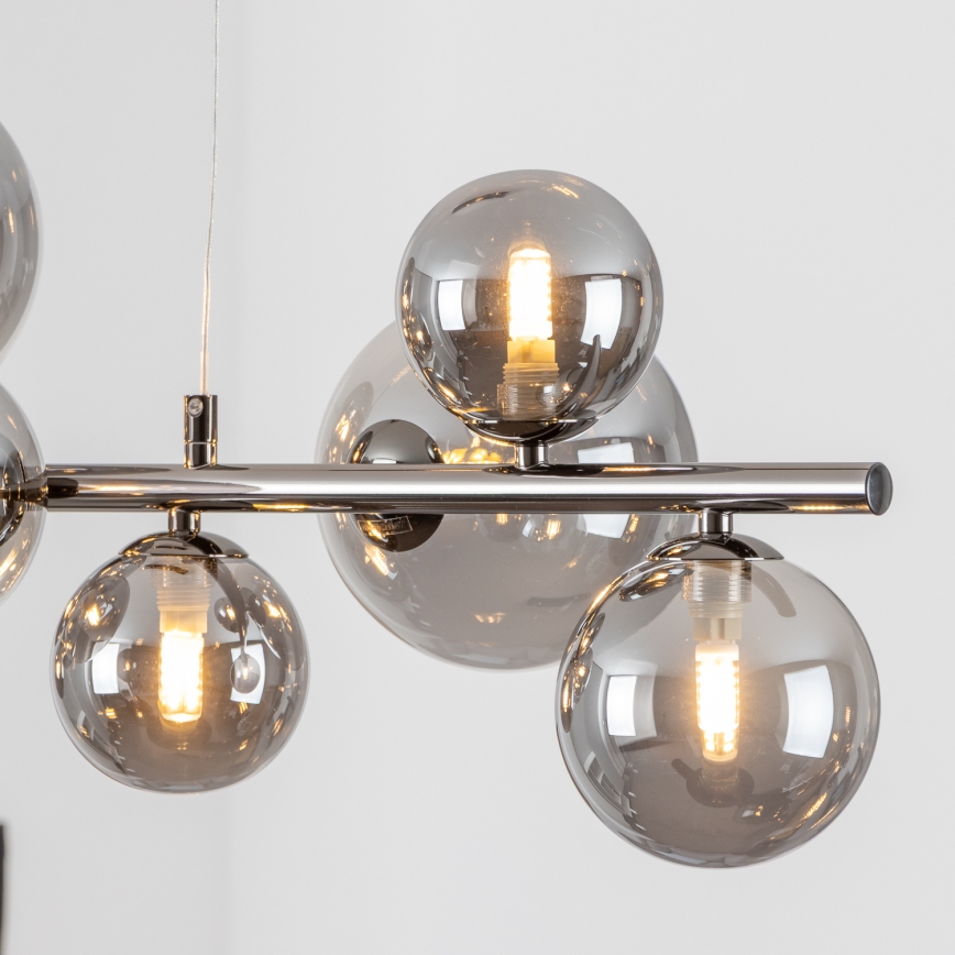 Brilagi - Suspension filaire LED MILLA 10xG9/3W/230V chrome brillant/fumé