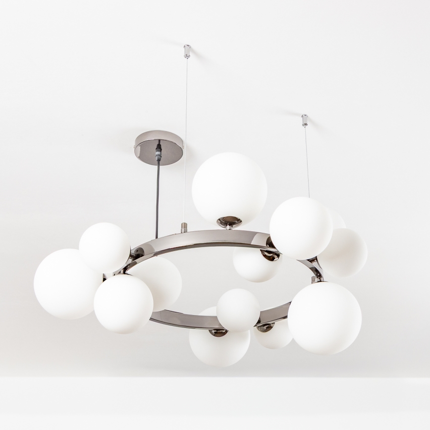 Brilagi - Suspension filaire LED MILLA 15xG9/3W/230V chrome brillant/blanc