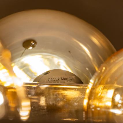 Brilagi - Suspension filaire LED MILLA 15xG9/3W/230V chrome brillant/doré