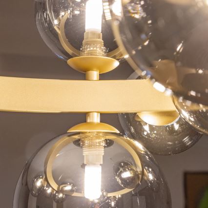 Brilagi - Suspension filaire LED MILLA 15xG9/3W/230V doré/fumé