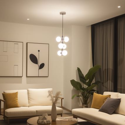 Brilagi - Suspension filaire LED MILLA 6xG9/3W/230V chrome brillant/blanc