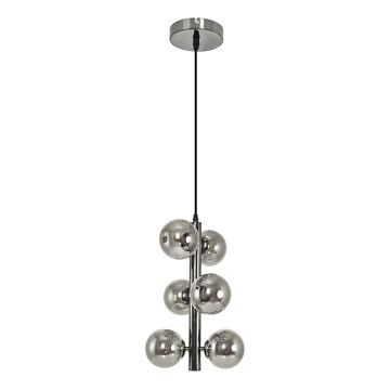 Brilagi - Suspension filaire LED MILLA 6xG9/3W/230V chrome brillant/fumé