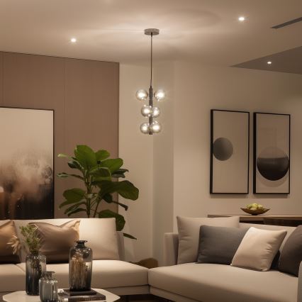 Brilagi - Suspension filaire LED MILLA 6xG9/3W/230V chrome brillant/fumé