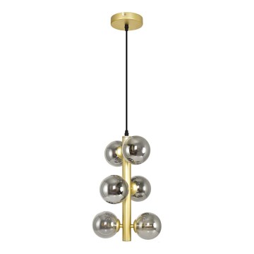 Brilagi - Suspension filaire LED MILLA 6xG9/3W/230V doré/fumé