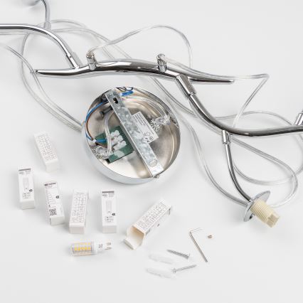 Brilagi - Suspension filaire LED MISTEL 6xG9/3W/230V chrome brillant/fumé