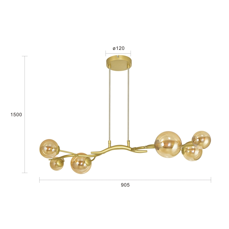 Brilagi - Suspension filaire LED MISTEL 6xG9/3W/230V doré