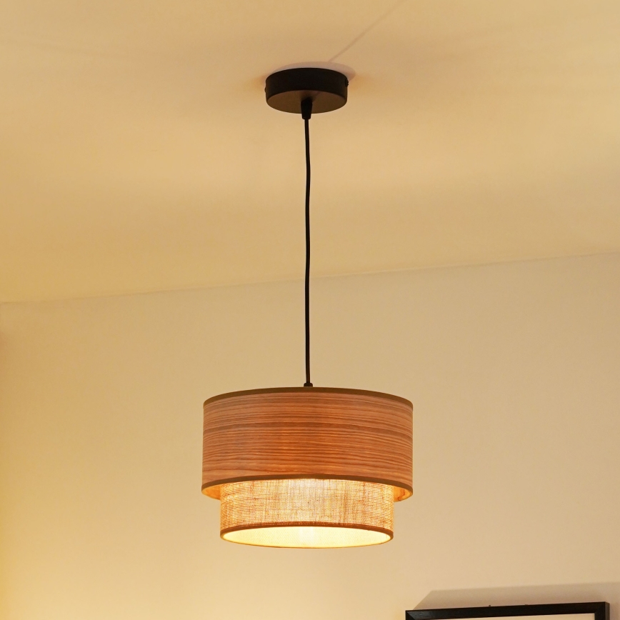 Brilagi - Suspension filaire MONTANA BOHO 1xE27/15W/230V d. 25 cm marron/noir