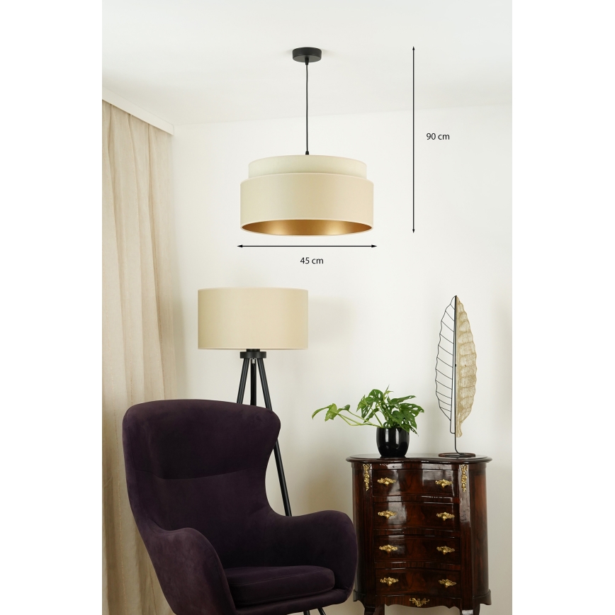 Brilagi - Suspension filaire OREGON VEGE 1xE27/15W/230V d. 45 cm beige