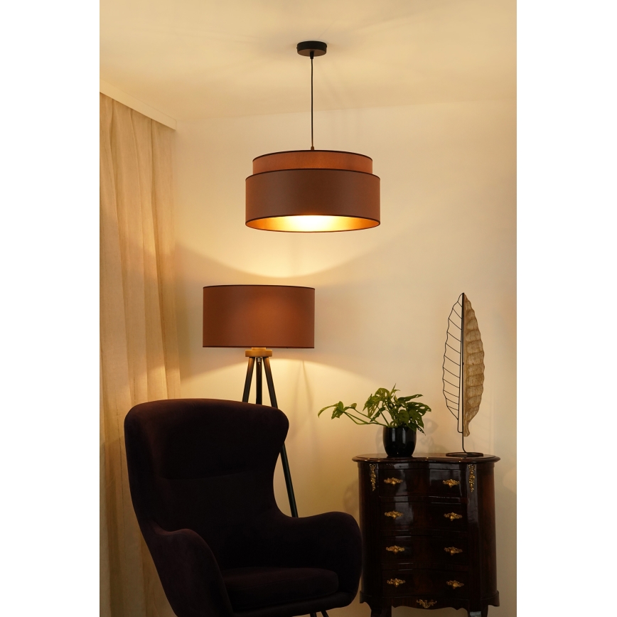Brilagi - Suspension filaire OREGON VEGE 1xE27/15W/230V d. 45 cm marron