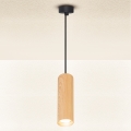 Brilagi - Suspension filaire SELE 1xGU10/30W/230V noir/décor en chêne