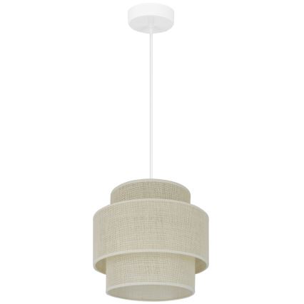 Brilagi - Suspension filaire SPACE YUTE 1xE27/15W/230V d. 25 cm crème/blanc