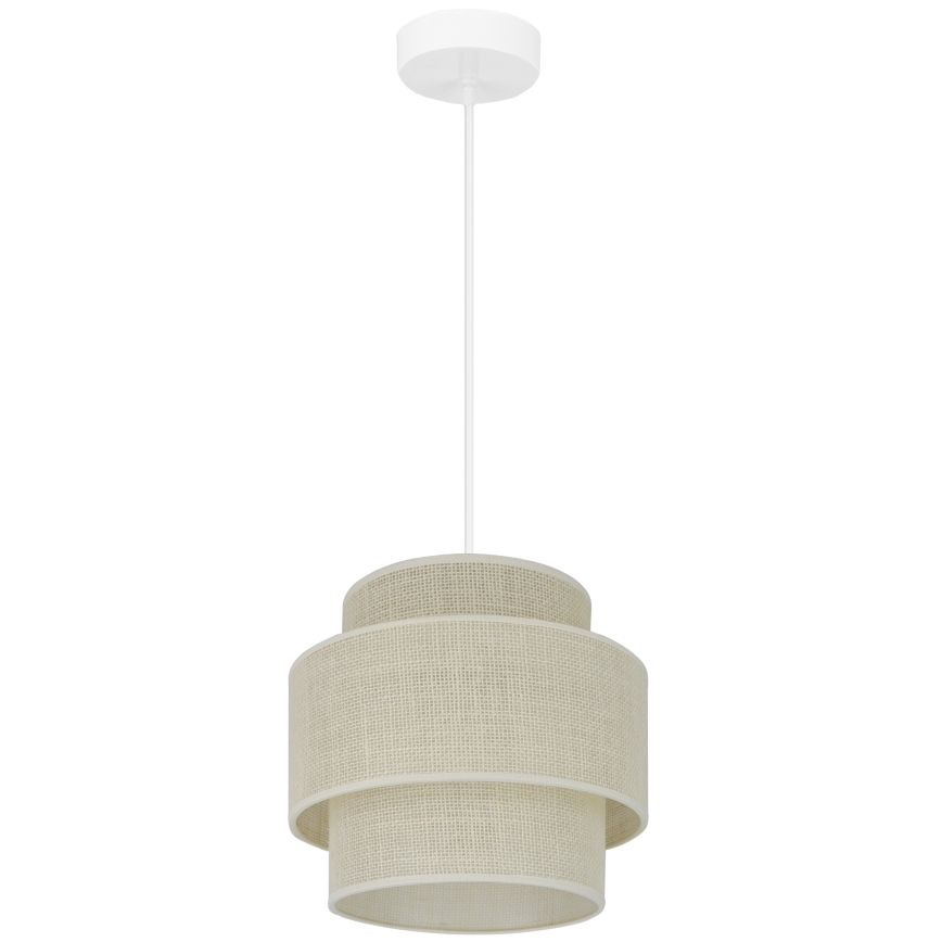 Brilagi - Suspension filaire SPACE YUTE 1xE27/15W/230V d. 25 cm crème/blanc
