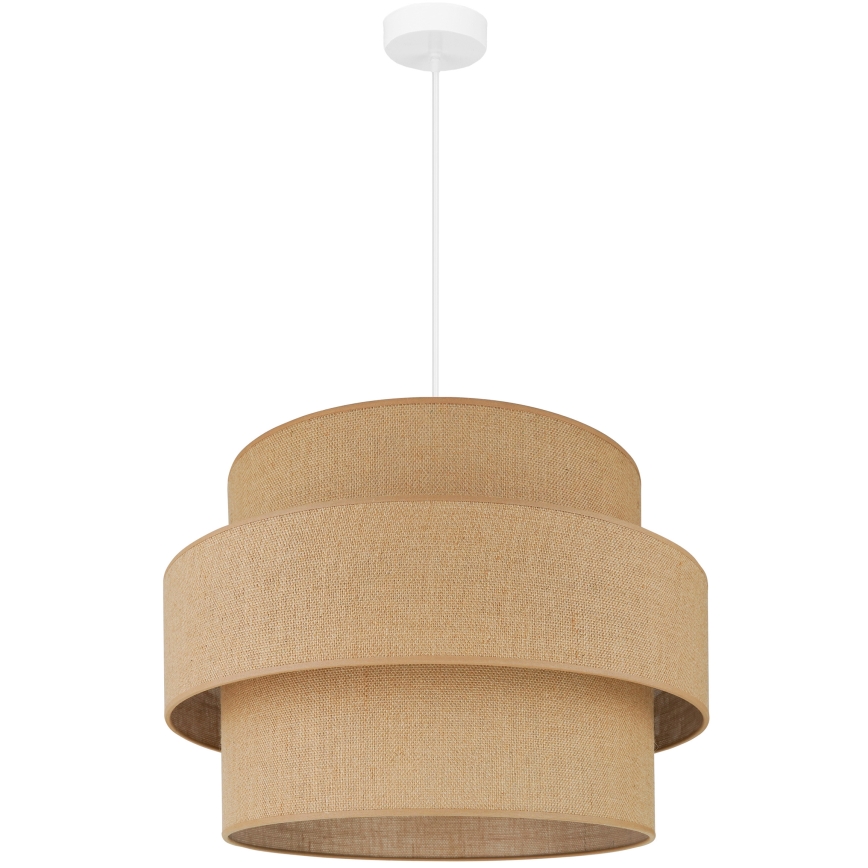 Brilagi - Suspension filaire SPACE YUTE 1xE27/15W/230V d. 50 cm beige/blanc