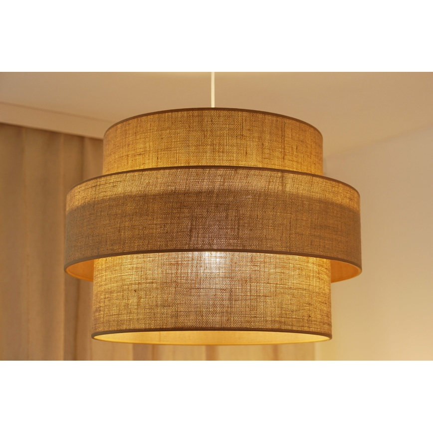 Brilagi - Suspension filaire SPACE YUTE 1xE27/15W/230V d. 50 cm beige/blanc