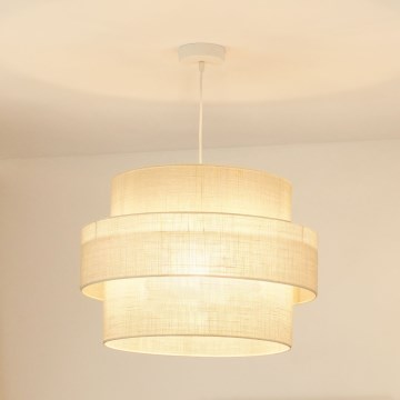 Brilagi - Suspension filaire SPACE YUTE 1xE27/15W/230V d. 50 cm crème/blanc
