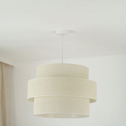 Brilagi - Suspension filaire SPACE YUTE 1xE27/15W/230V d. 50 cm crème/blanc