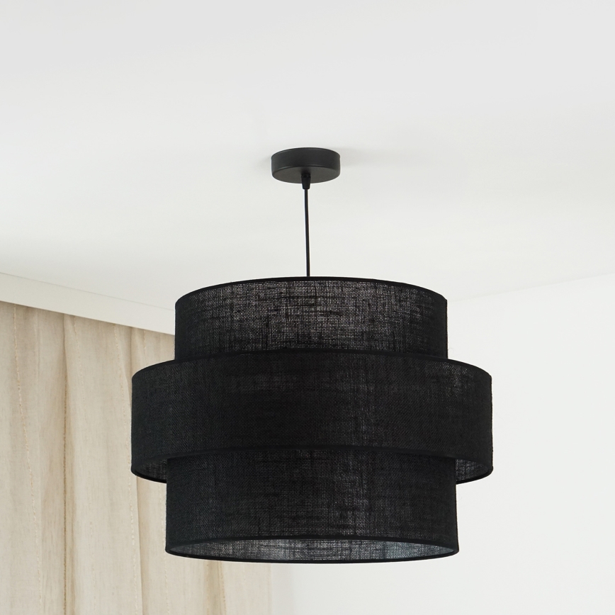 Brilagi - Suspension filaire SPACE YUTE 1xE27/15W/230V d. 50 cm noir